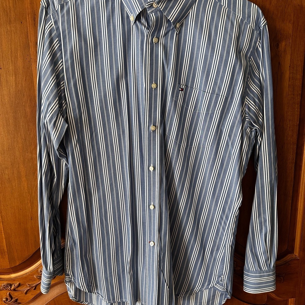 Tommy Hilfiger Men's Striped Blue Shirt